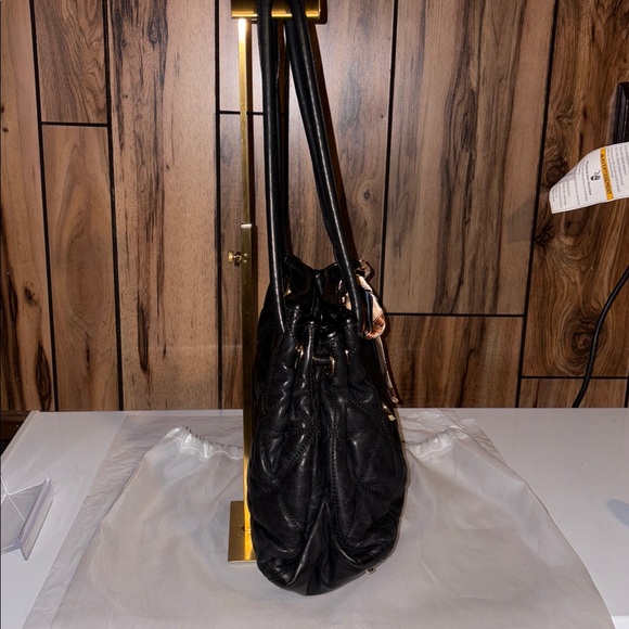 Furla Carmen Black Quilted Shoulder Bag with Scarf. - Picture 5 of 16